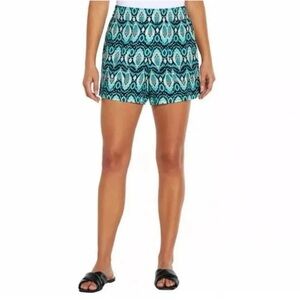 Wildfox  turquoise Blue and Black Patterned Shorts